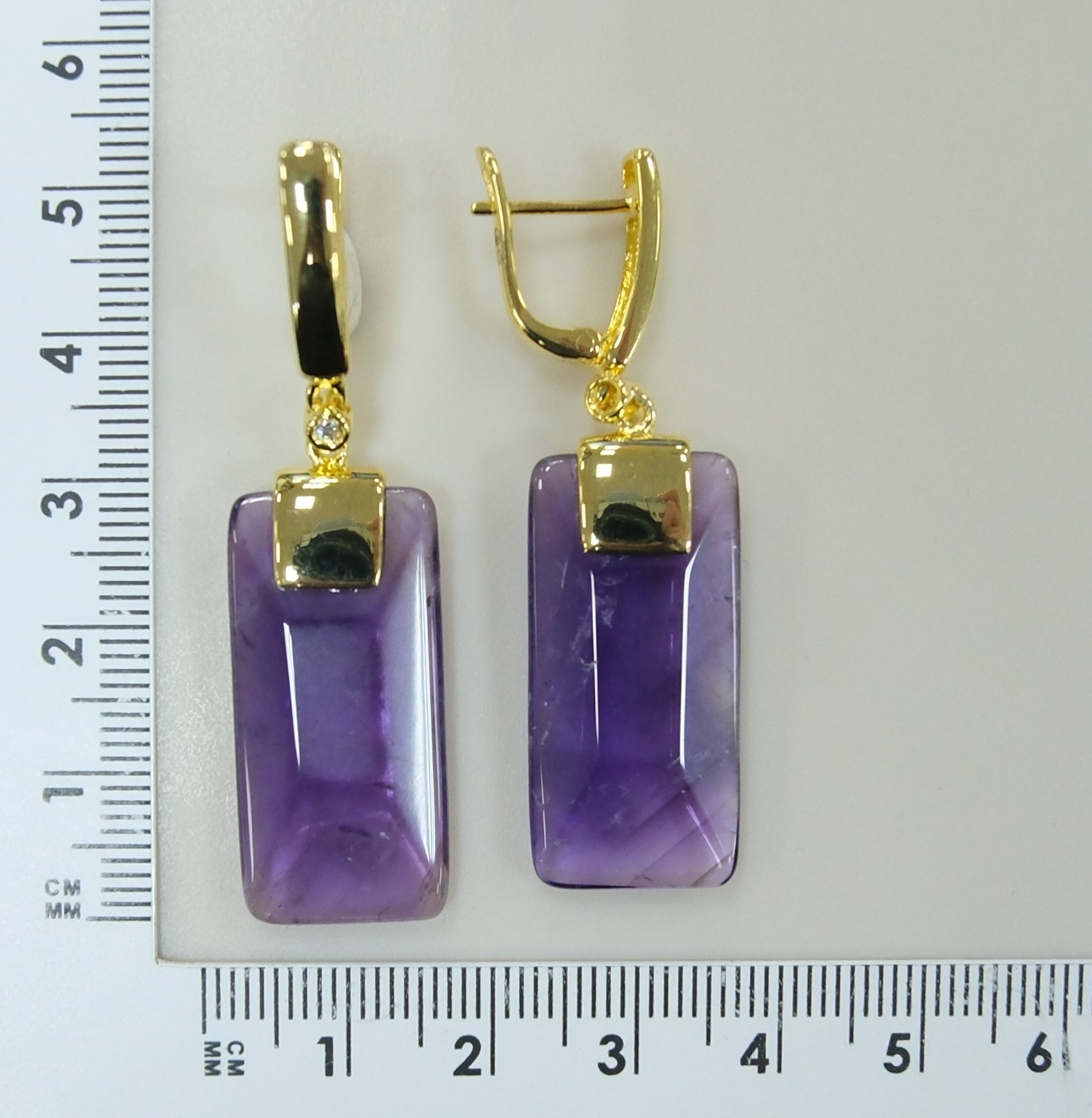 Серебряные серьги с аметистами